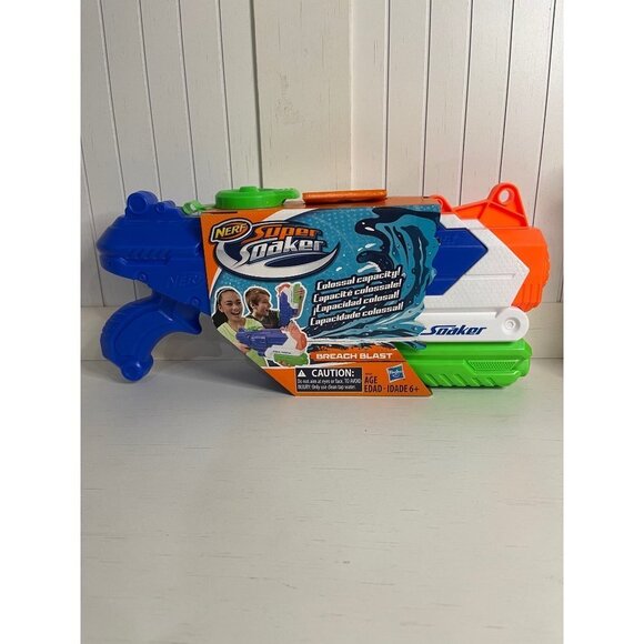 Nerf Super Soaker Gun Breach Blast White Orange - Picture 2 of 3